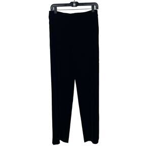 Giorgio Armani Black Velour Trouser Dress Pants Womens 40 / US 4